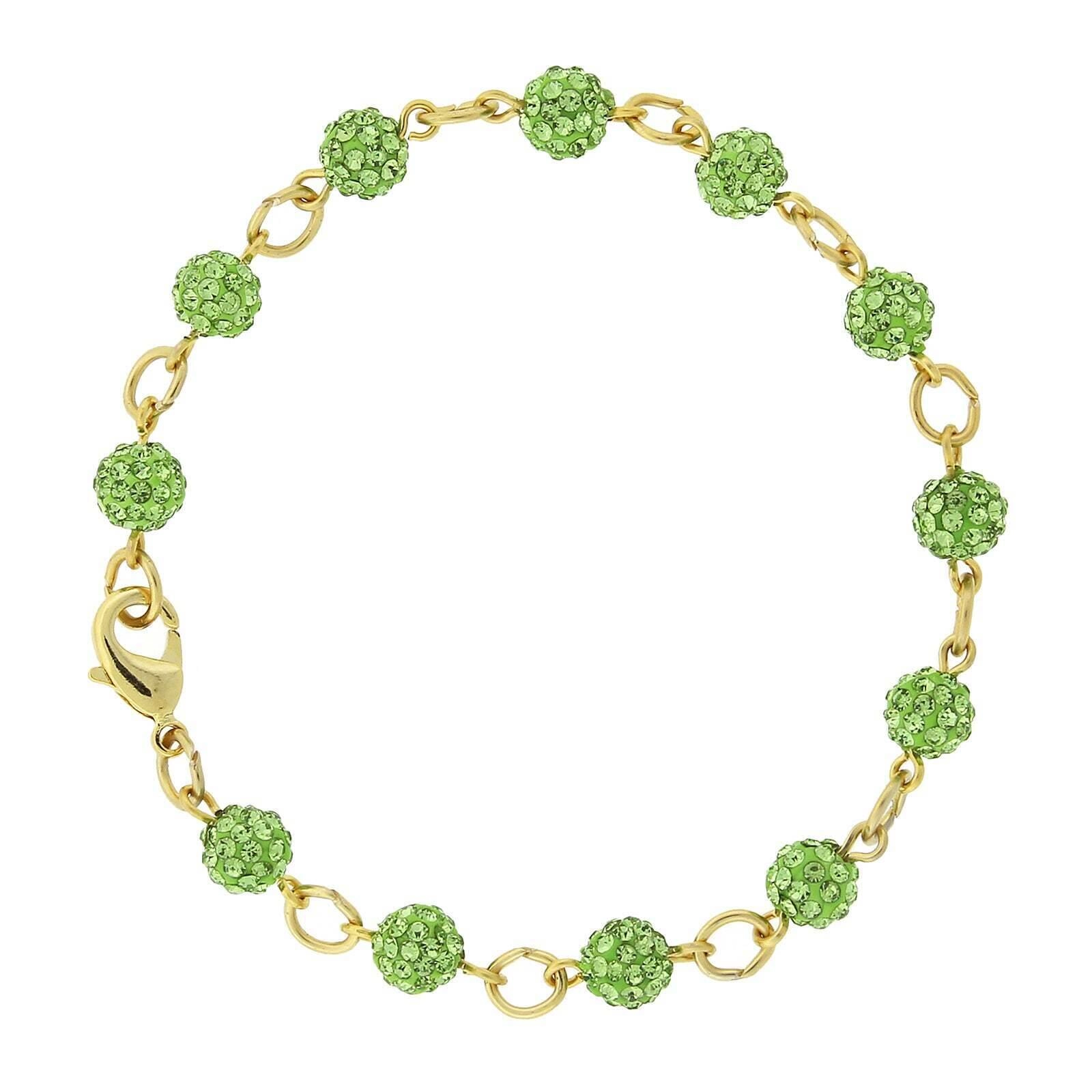 1928 Jewelry Pave Crystal Fireball Link Bracelet