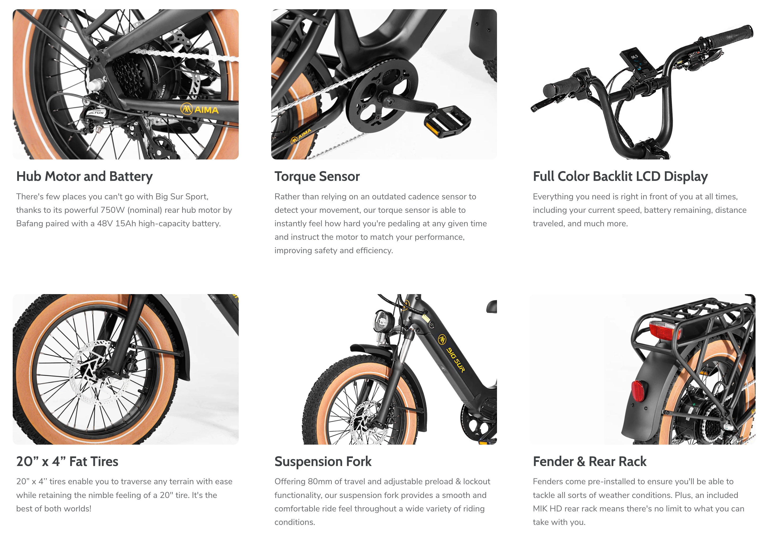 Aima Big Sur Sport 20" Electric Fat Tire Bike