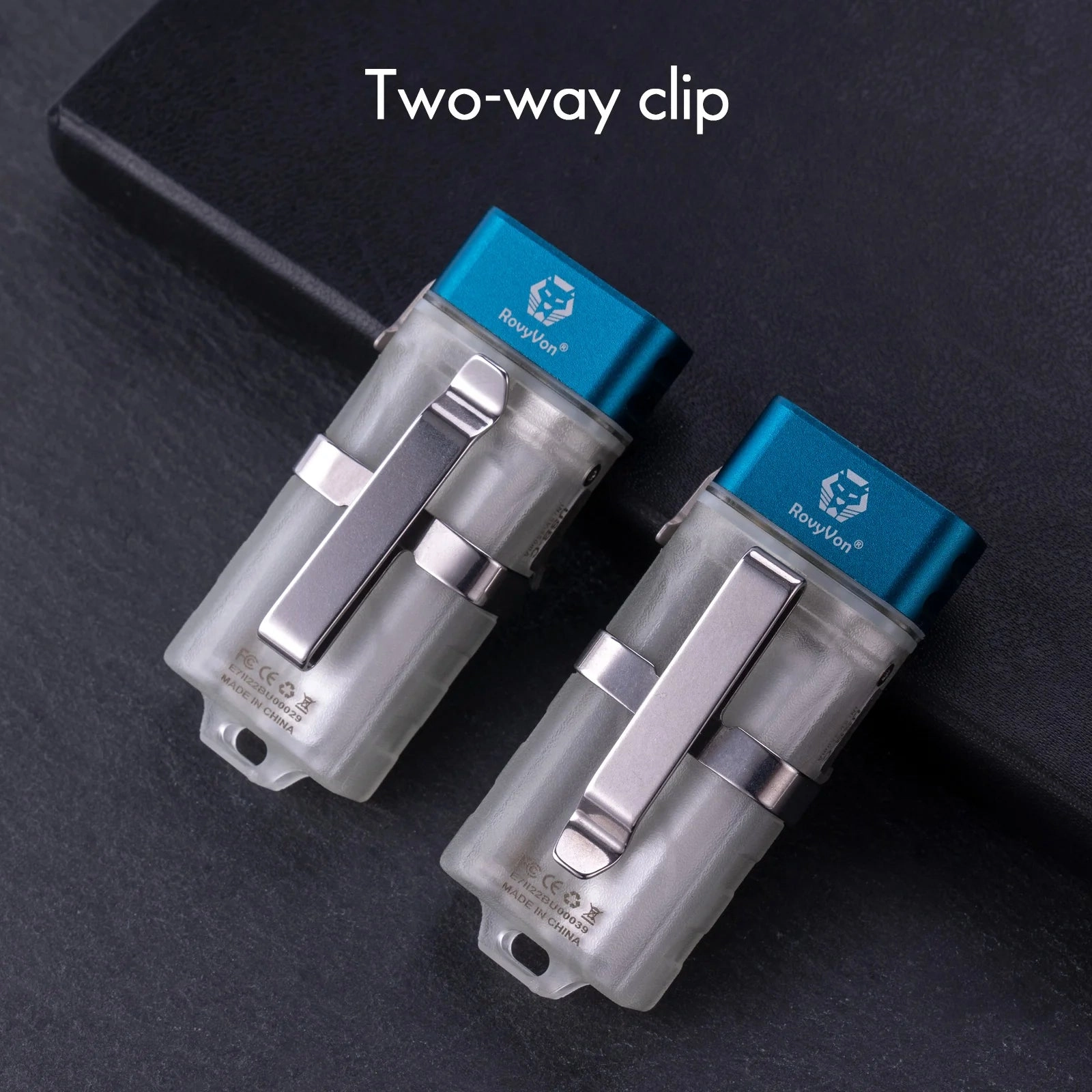 Angel Eyes E7 GITD Blue Keychain Flashlight