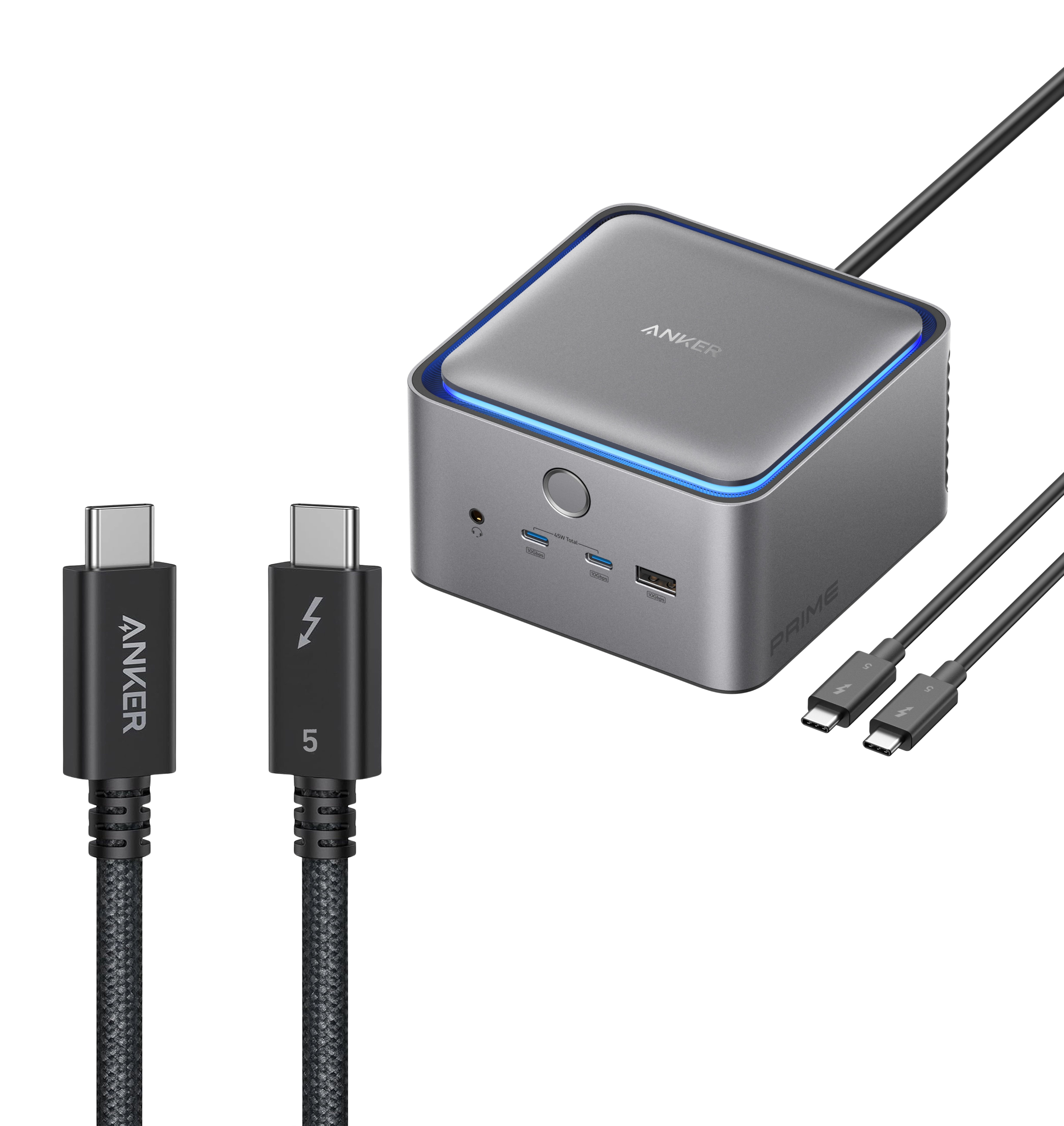 Anker Prime TB5 Docking Station (14-in-1, 8K, Thunderbolt 5 ) and Thunderbolt 5 Cable (3.3 ft, 80Gbps, 240W)