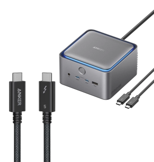 Anker Prime TB5 Docking Station (14-in-1, 8K, Thunderbolt 5 ) and Thunderbolt 5 Cable (3.3 ft, 80Gbps, 240W)