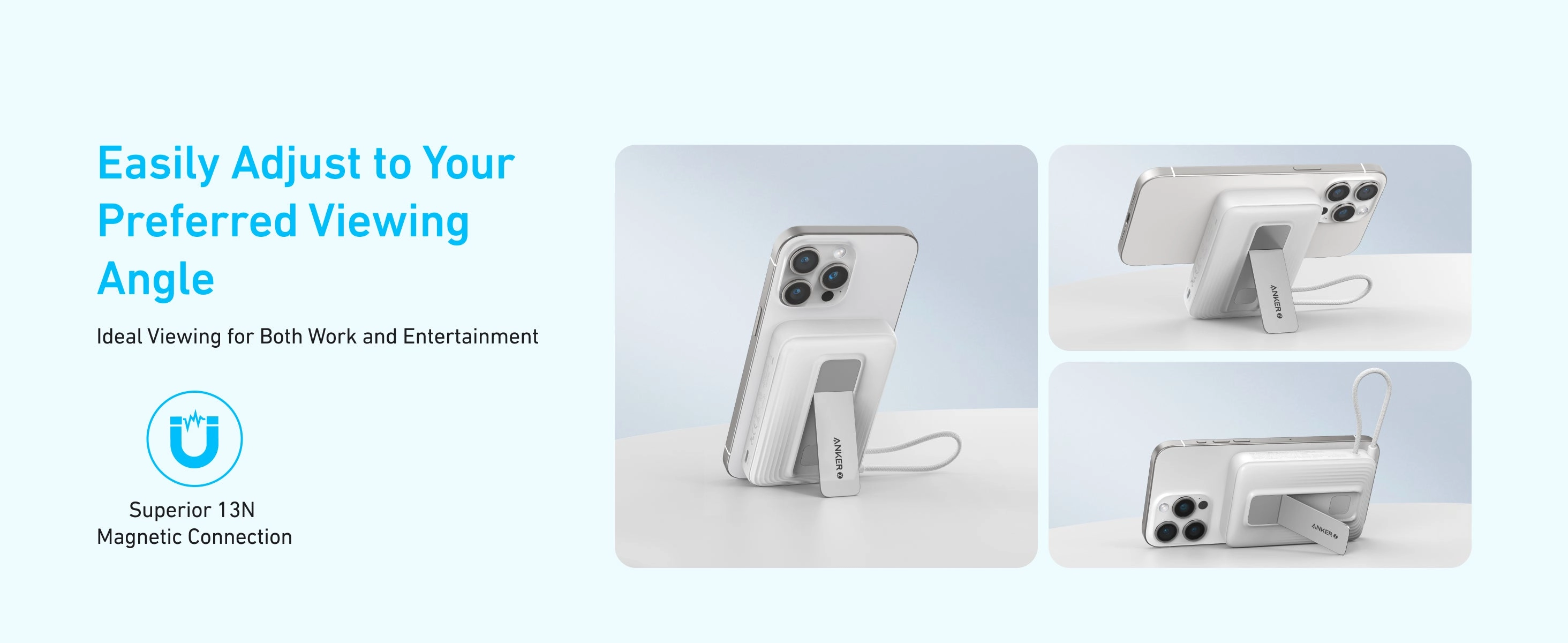 Anker Zolo Magnetic Power Bank (10K,30W,Built-in USB-C Cable)
