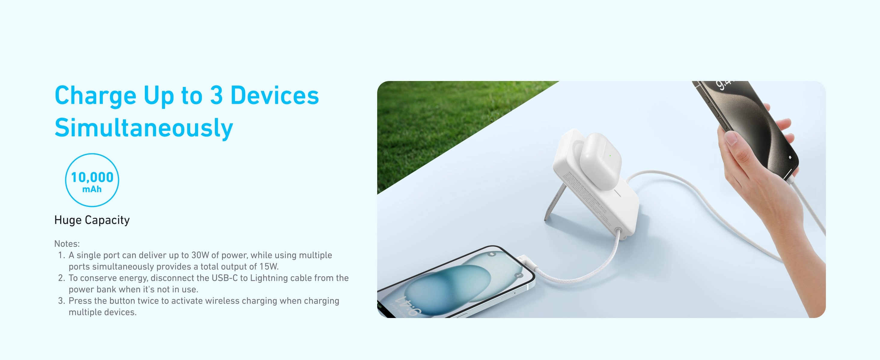 Anker Zolo Magnetic Power Bank (10K,30W,Built-in USB-C Cable)