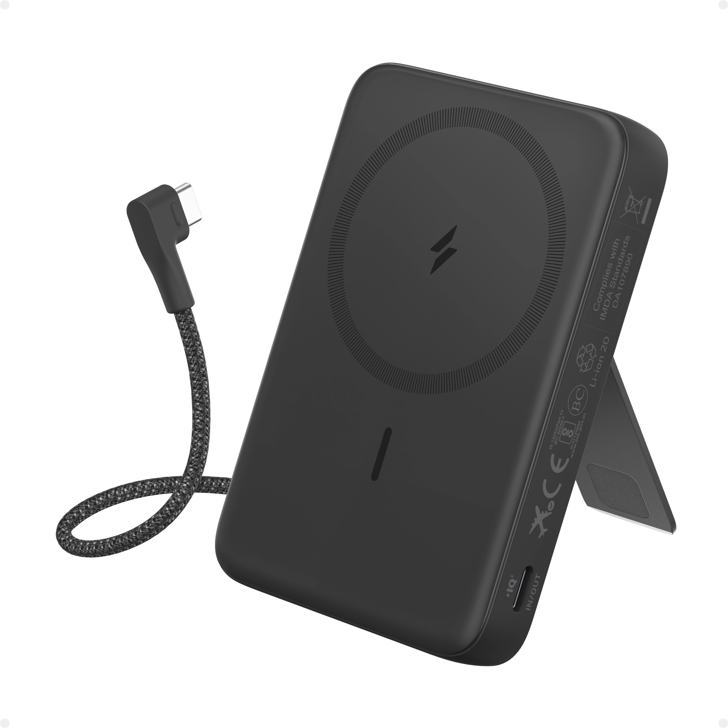 Anker Zolo Magnetic Power Bank (10K,30W,Built-in USB-C Cable)