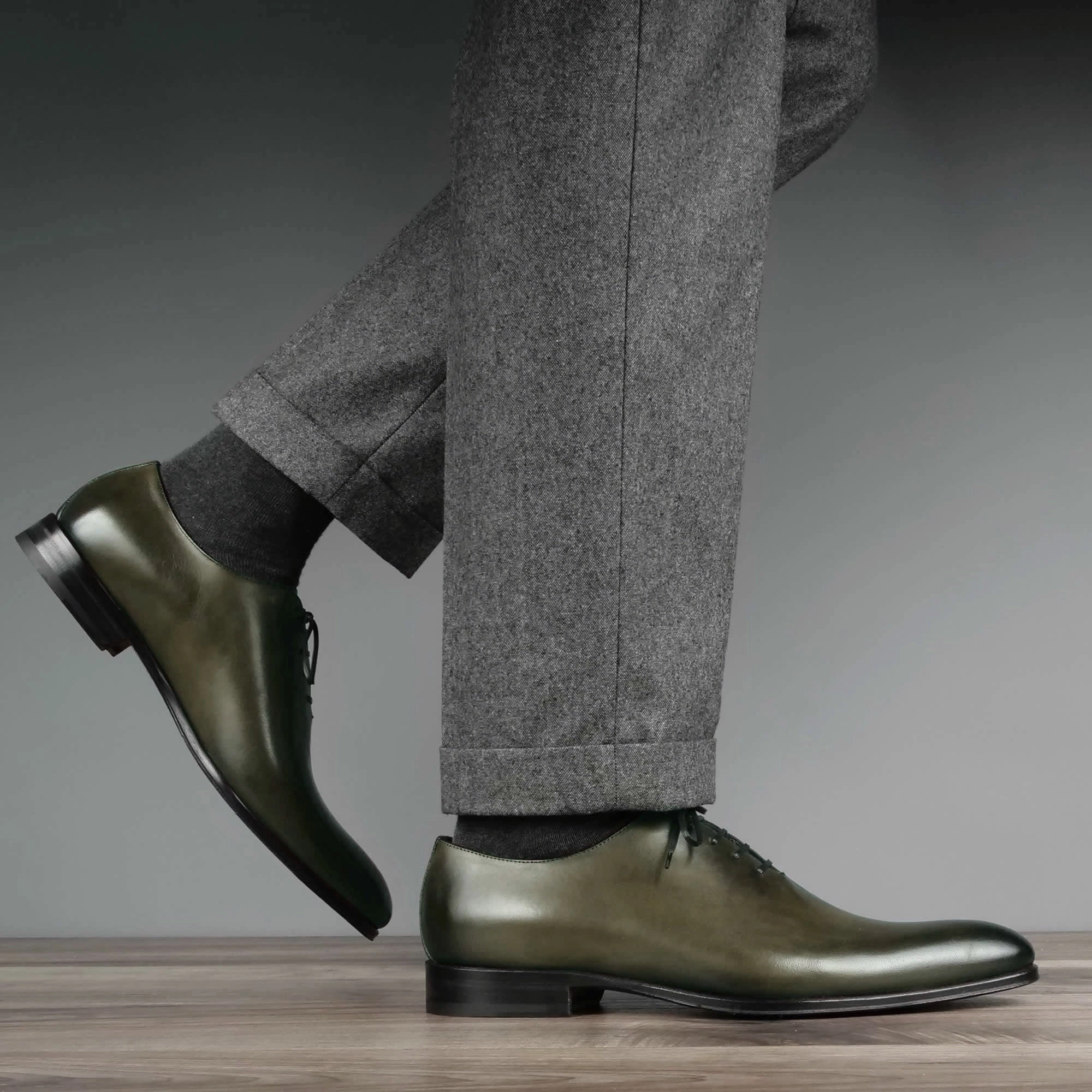 Benson Wholecut Oxford Olive Green