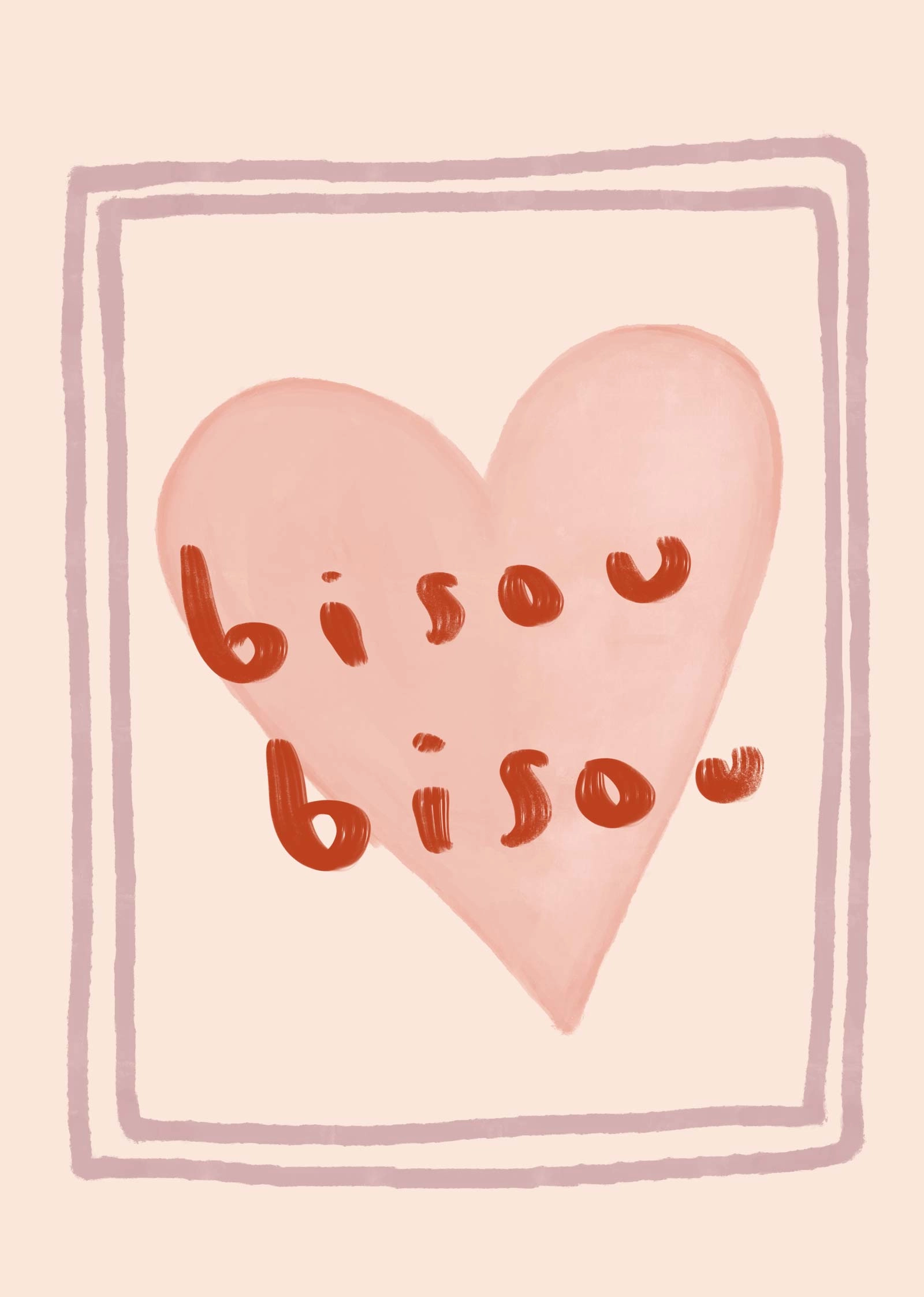 Bisou Bisou Art Print