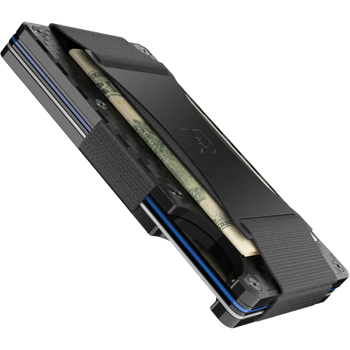 Carbon Fiber Wallet with Cash Strap