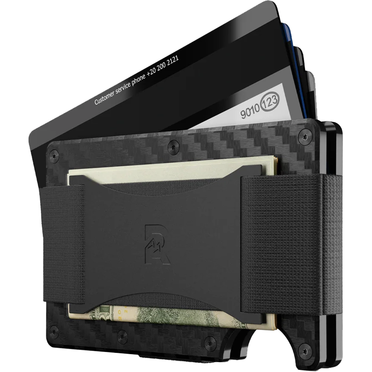 Carbon Fiber Wallet with Cash Strap