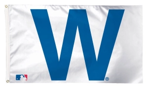 Chicago Cubs "W" Deluxe 3X5 Flag With Grommets