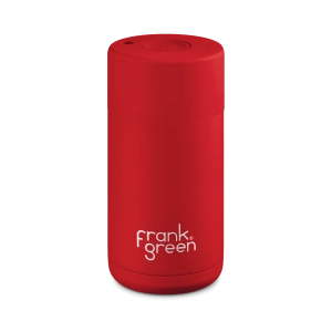 Frank Green 12oz/355ml Reusable Ceramic Cup Atomic Red Push Button
