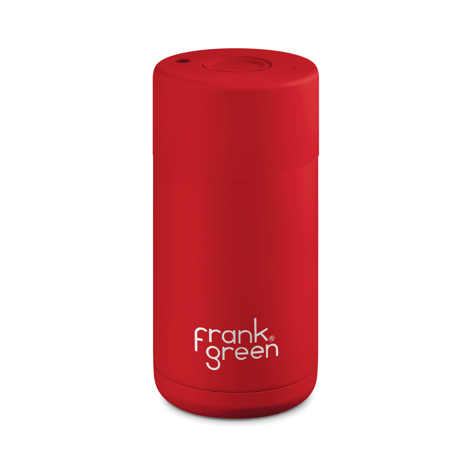 Frank Green 12oz/355ml Reusable Ceramic Cup Atomic Red Push Button