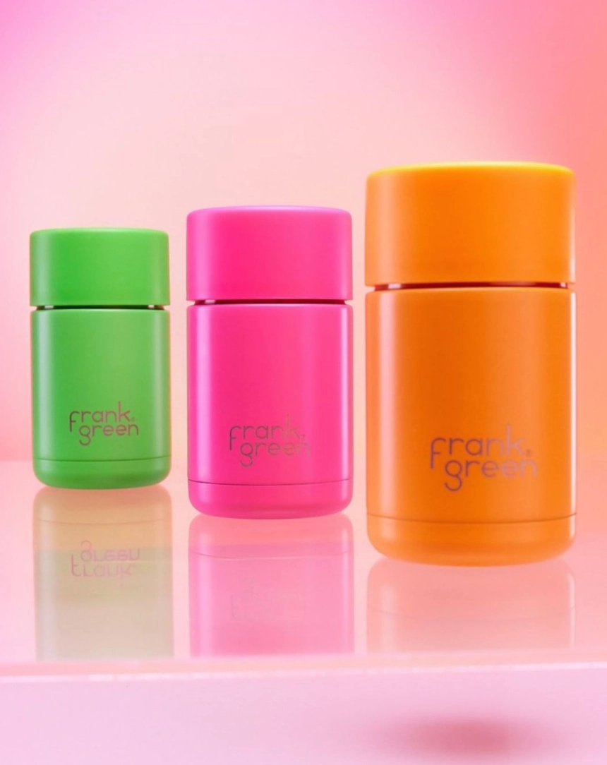 Frank Green 12oz/355ml Reusable Cup Neon Pink