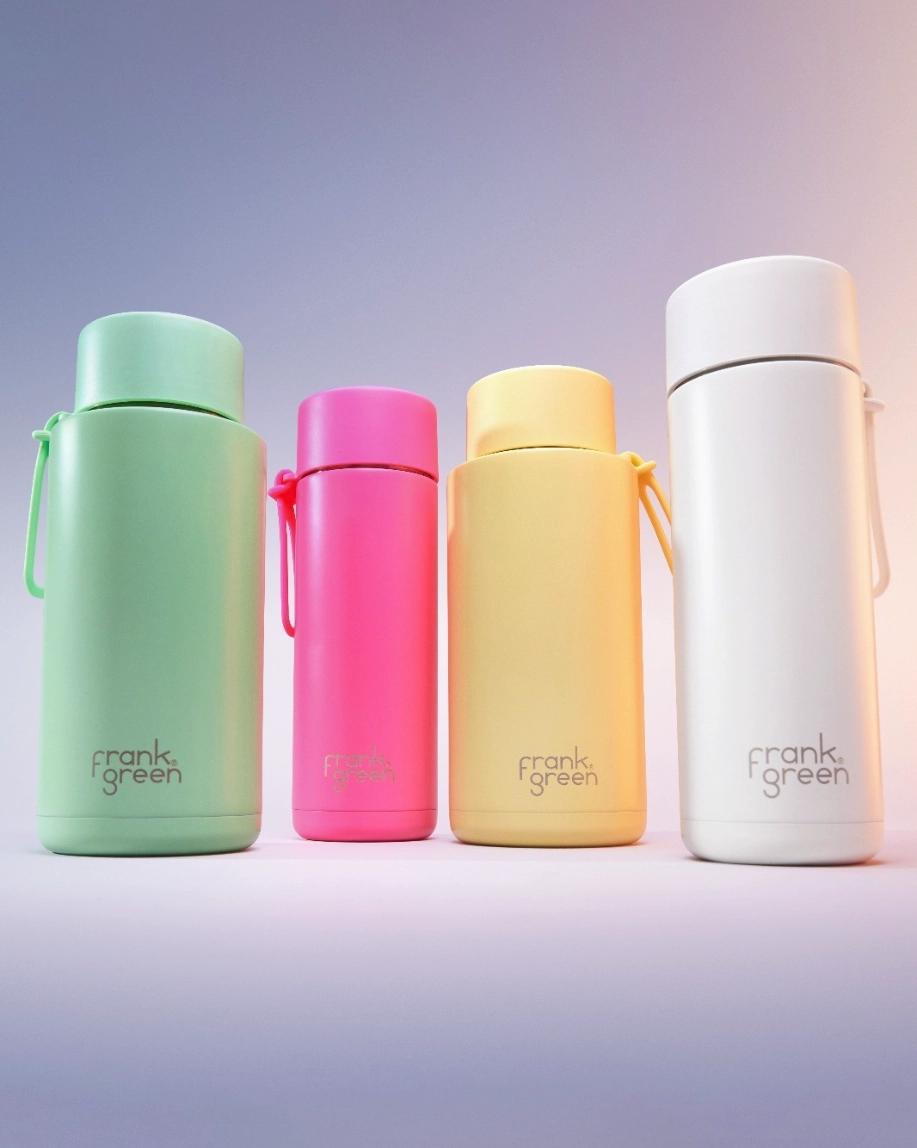 Frank Green 34oz/1000ml Reusable Bottle Straw Mint Gelato