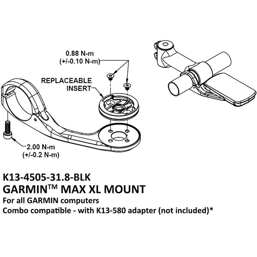 Garmin Max XL Mount 31.8 Black
