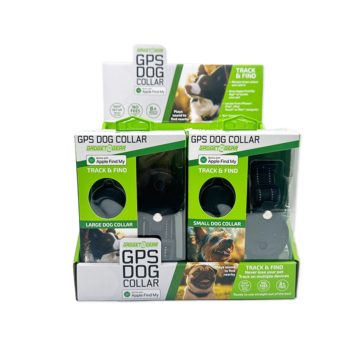GPS Dog Collar Tracker Apple Find My™ Compatible - 6 Pieces Per Retail Ready Display 25750