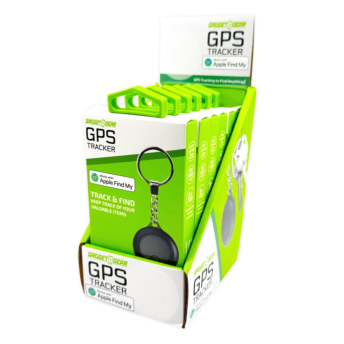 GPS Tracker Key Chain Apple Find My™ Compatible - 6 Pieces Per Retail Ready Display 25483