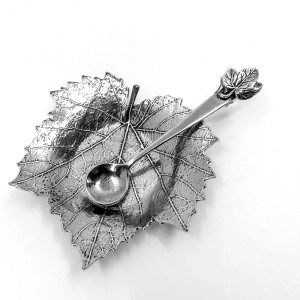 Grape Leaf Mini Bowl & Spoon Set