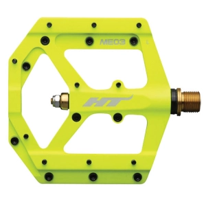 HT Pedals ME03 Evo  Platform Pedals, CrMo - Neon Yellow