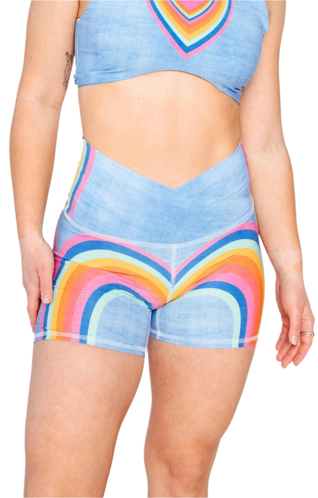 Movement Short in Rainbow Love by Yoga Democracy
