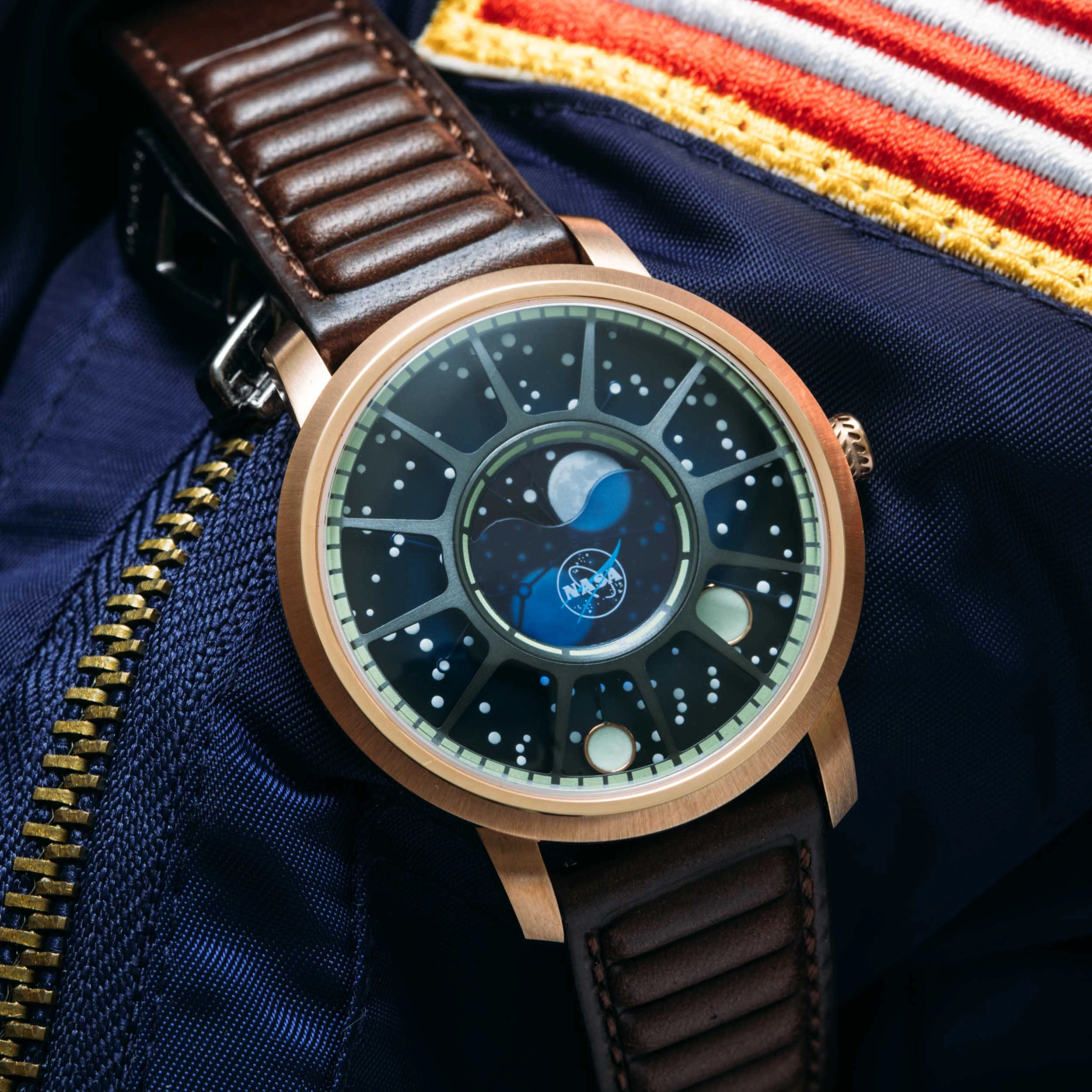 NASA Apollo 15 American Moonphase Helix Nebula