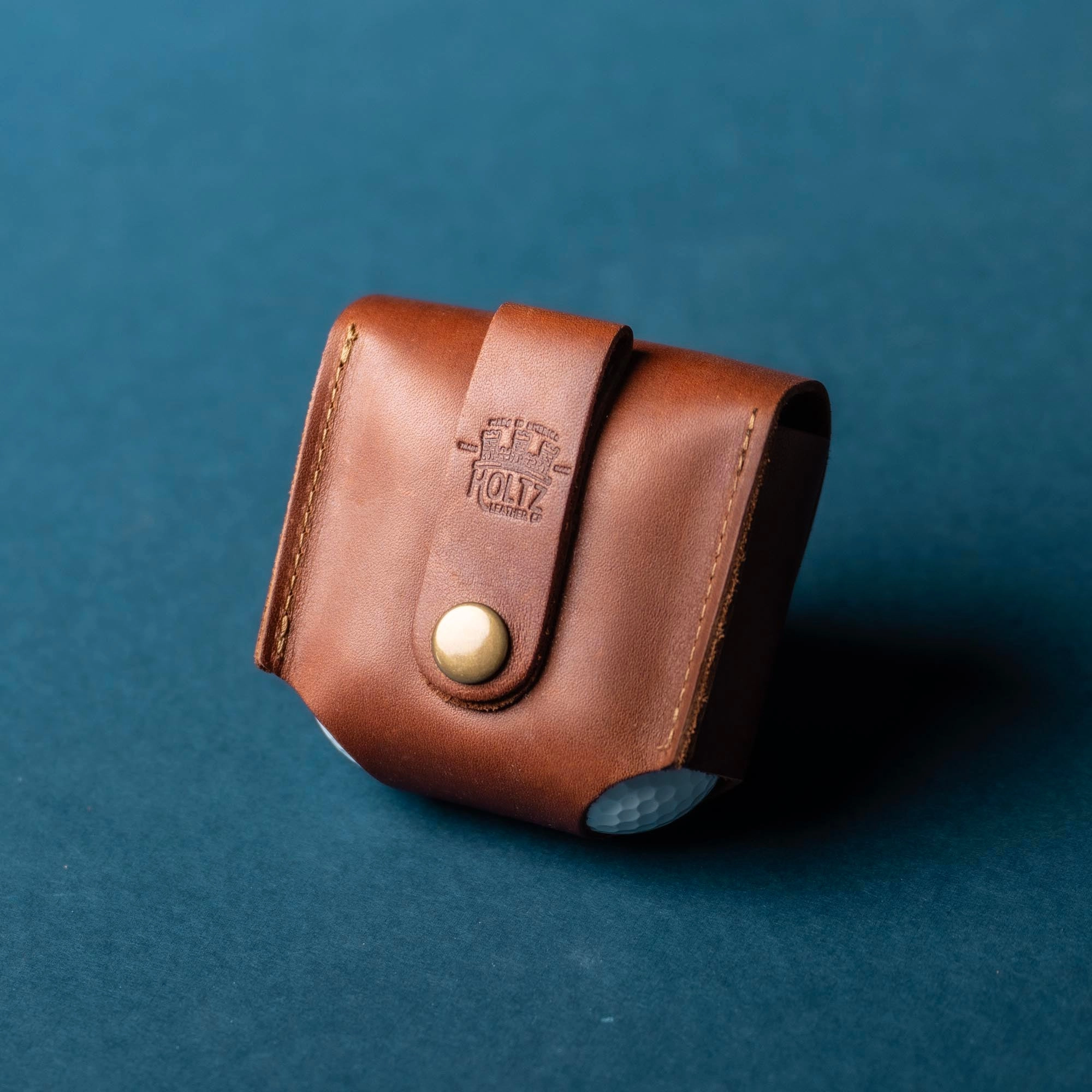 Personalized Fine Leather Golf Ball Holster