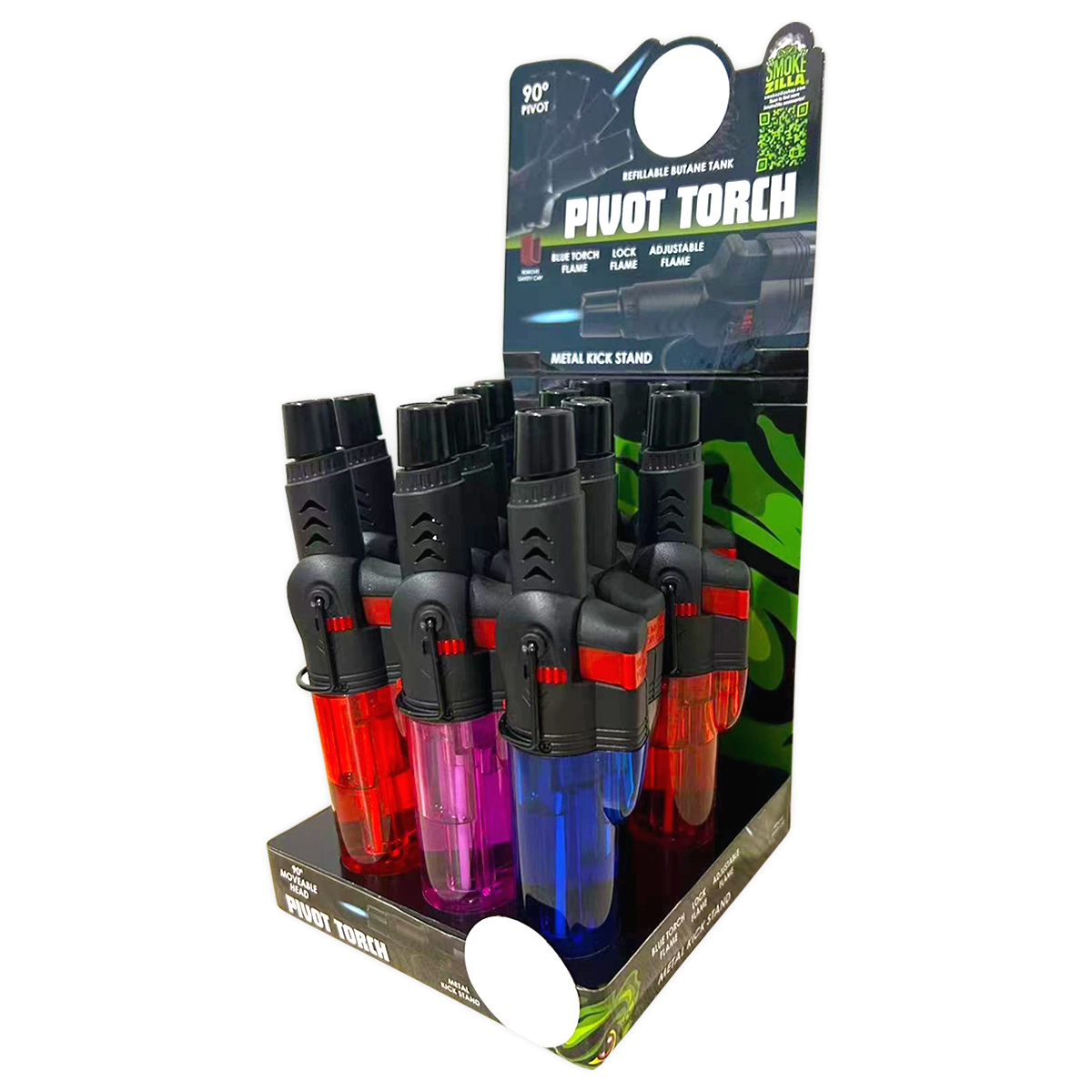 Pivot Head Torch Stick Lighter - 12 Pieces Per Retail Ready Display 24344