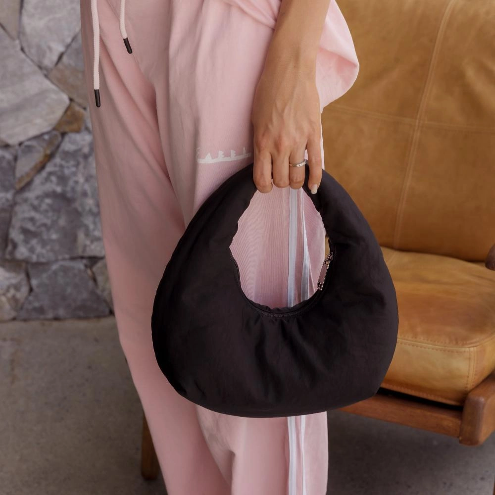 Puffy Crescent Bag -- Black