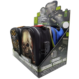 Smell Proof Canvas Lock Bag with Tool Organizer - 4 Pieces Per Retail Ready Display 23232