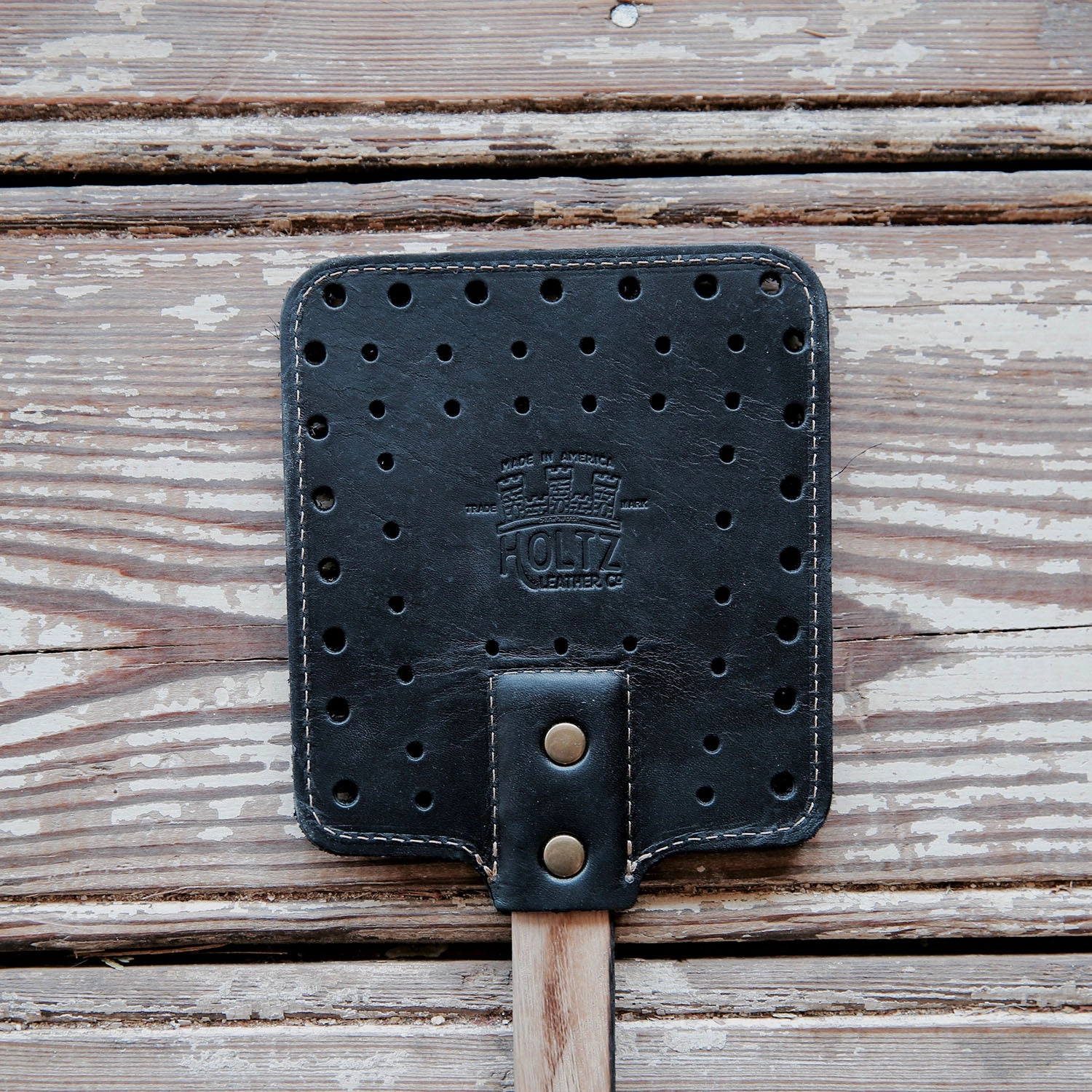 The Personalized Front Porch Tennessee Whiskey Barrel Handle & Leather Flyswatter