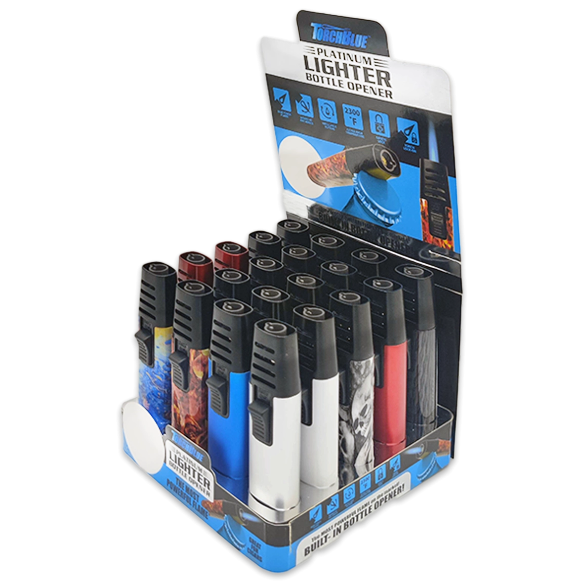 Torch Stick Bottle Opener Lighter - 20 Pieces Per Retail Ready Display 23895