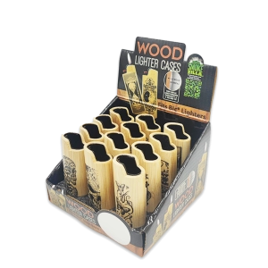 Wood Lighter Case - 12 Pieces Per Retail Ready Display 25137