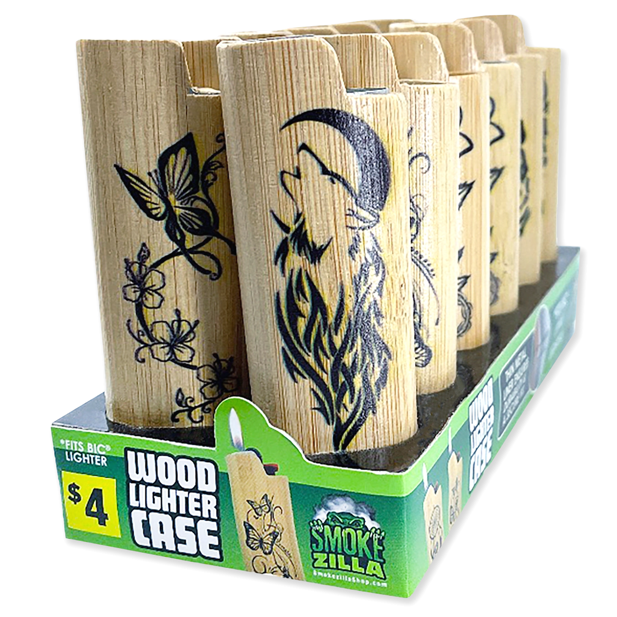 Wood Lighter Case - 12 Pieces Per Retail Ready Display 41349