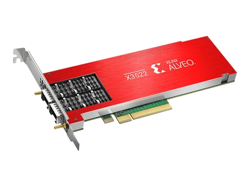 Xilinx Alveo X3522PV - GPU computing processor - Alveo X3522 - 8 GB DDR4 - PCIe 4.0 x8 - 2 x QSFP28 - fanless A-X3522PV-P08G-PQ-G