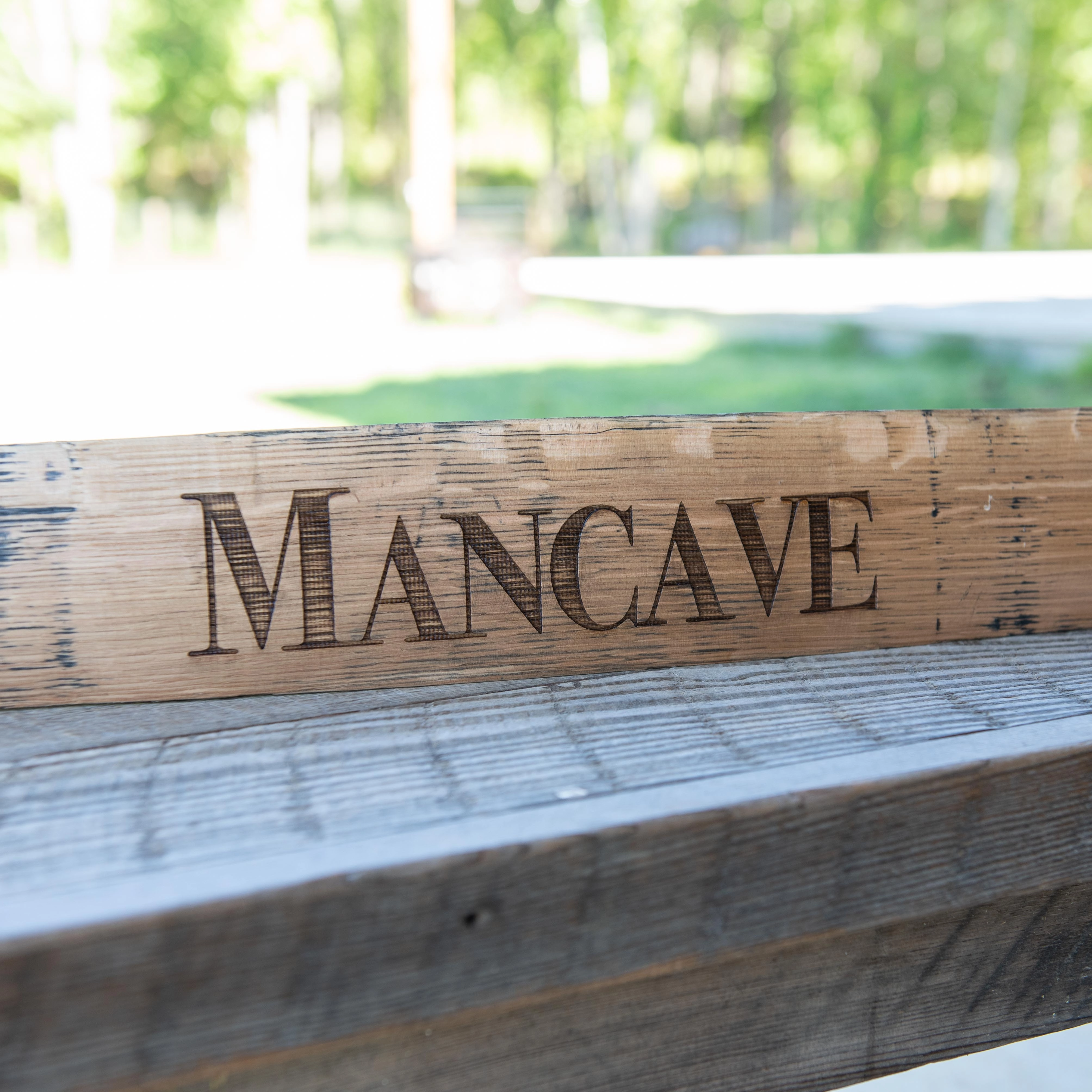 Your Logo   Our Barrel Staves - Sign made from Tennessee Whiskey Barrel Stave Wall Art - Custom Logo and Corporate Gifting