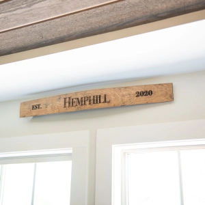 Your Logo   Our Barrel Staves - Sign made from Tennessee Whiskey Barrel Stave Wall Art - Custom Logo and Corporate Gifting
