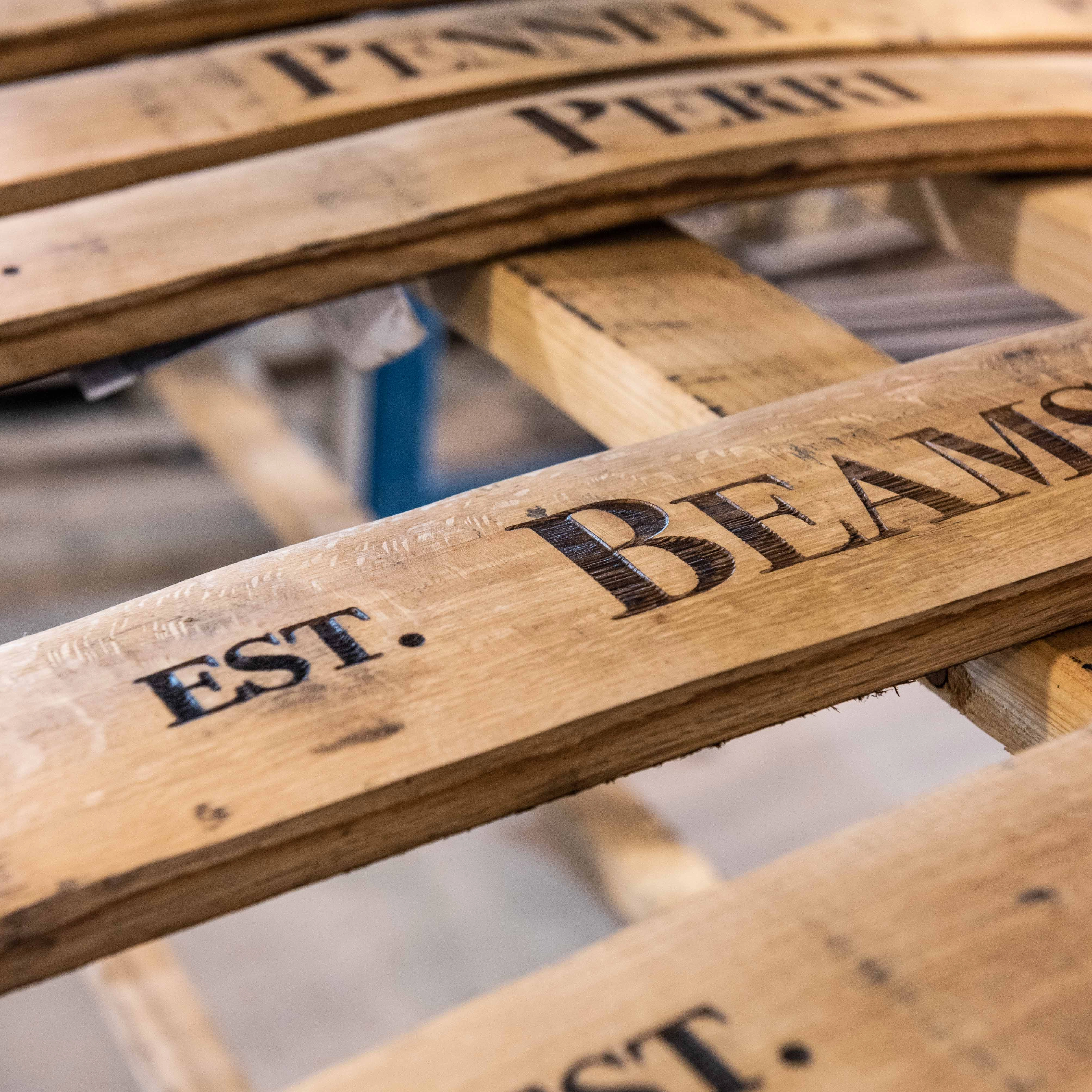 Your Logo   Our Barrel Staves - Sign made from Tennessee Whiskey Barrel Stave Wall Art - Custom Logo and Corporate Gifting